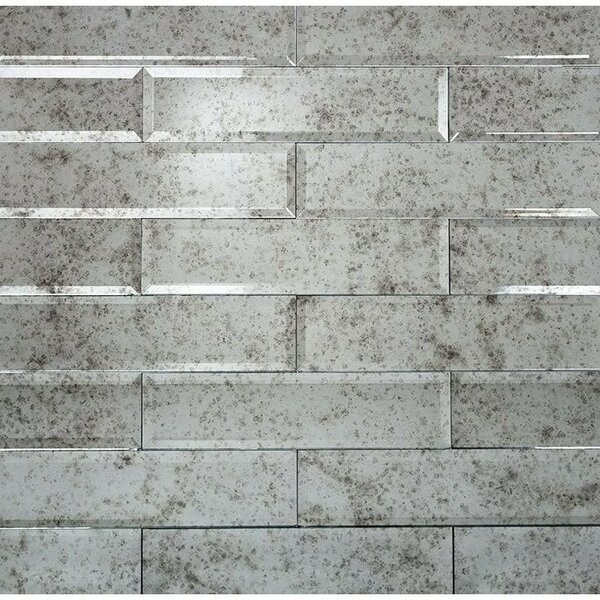 Apollo Tile Silver 3 in x 12 in Glass Polished Wall Subway 5 sqft/case, 20PK APLMR8801ANTA